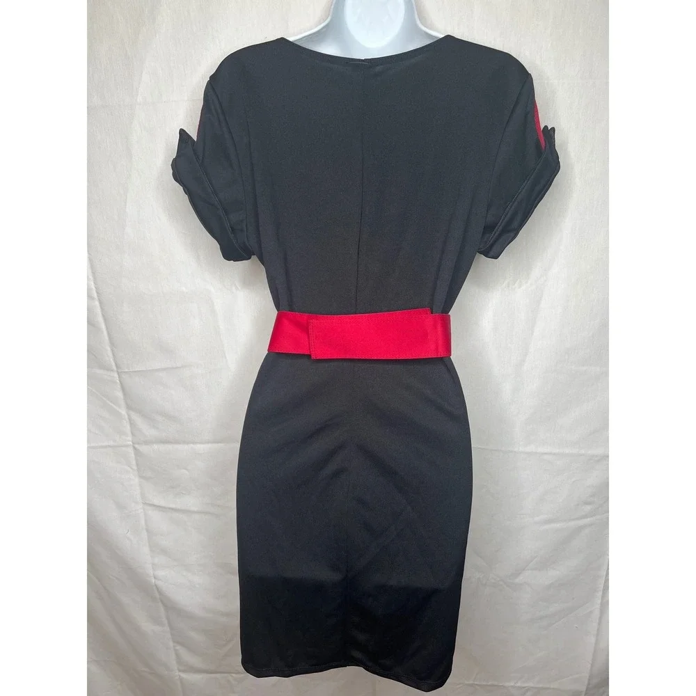 Spirit Cardiac Arrest Nurse Costume Womens XL Black Red Dress Hat‎ Belt 01513951 - Picture 4 of 6